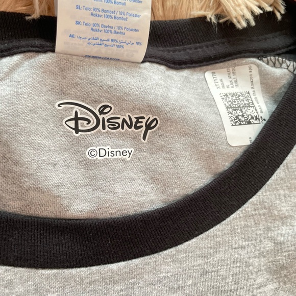 New Disney T-Shirt Mickey & Minnie Mouse Port & Company Black/Gray Color Size M. - Picture 5 of 12